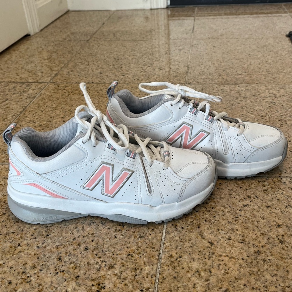 New Balance Sneakers in White and Pink